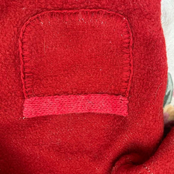 Vintage 80’s wool shawl collared jacket with crewel embroidery & blanket stitch - Picture 10 of 14